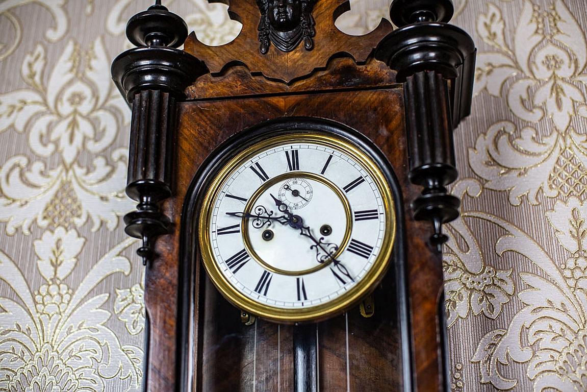Late-19th Century Gustav Becker / Freiburg Wall Clock with Brass Elements 2