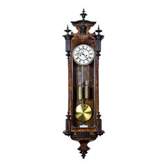 Gustav Becker/ Freiburg-Wanduhr des spten 19. Jahrhunderts mit Messingelementen