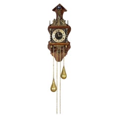 Wall Clock from the Late 20th Century in Oak Case