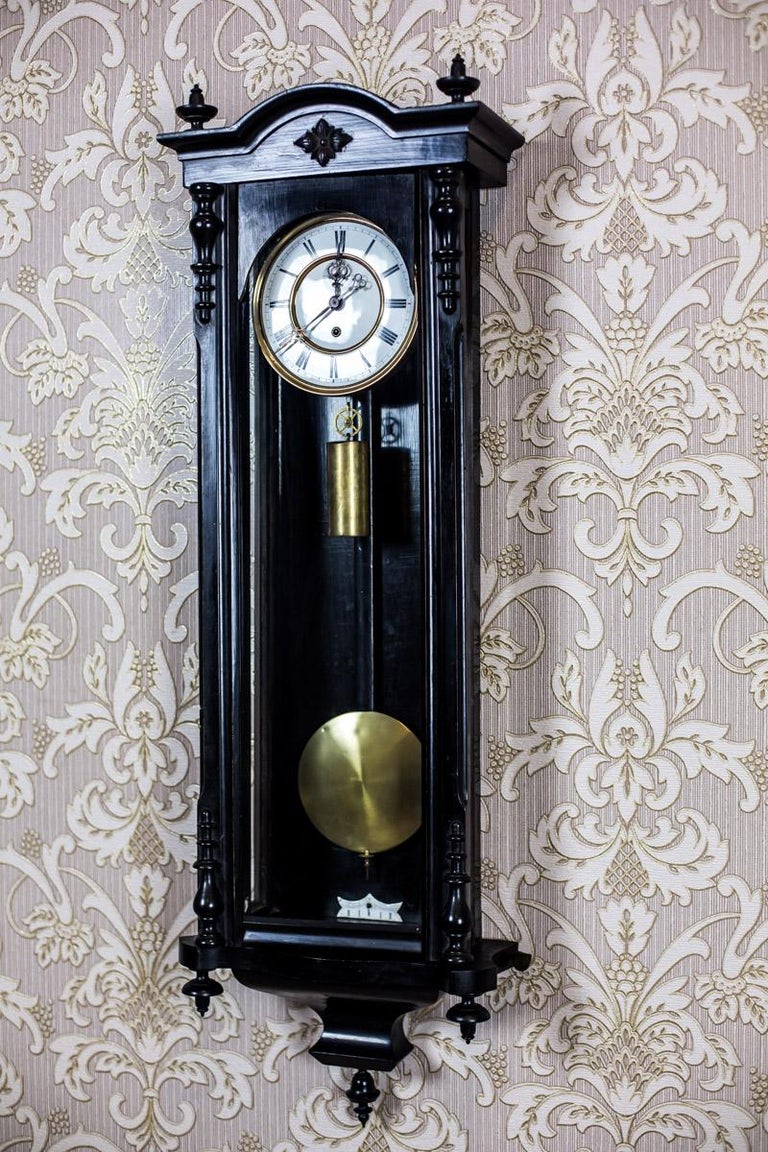 Wall Clock in a Wooden Case, circa 1880 at 1stDibs