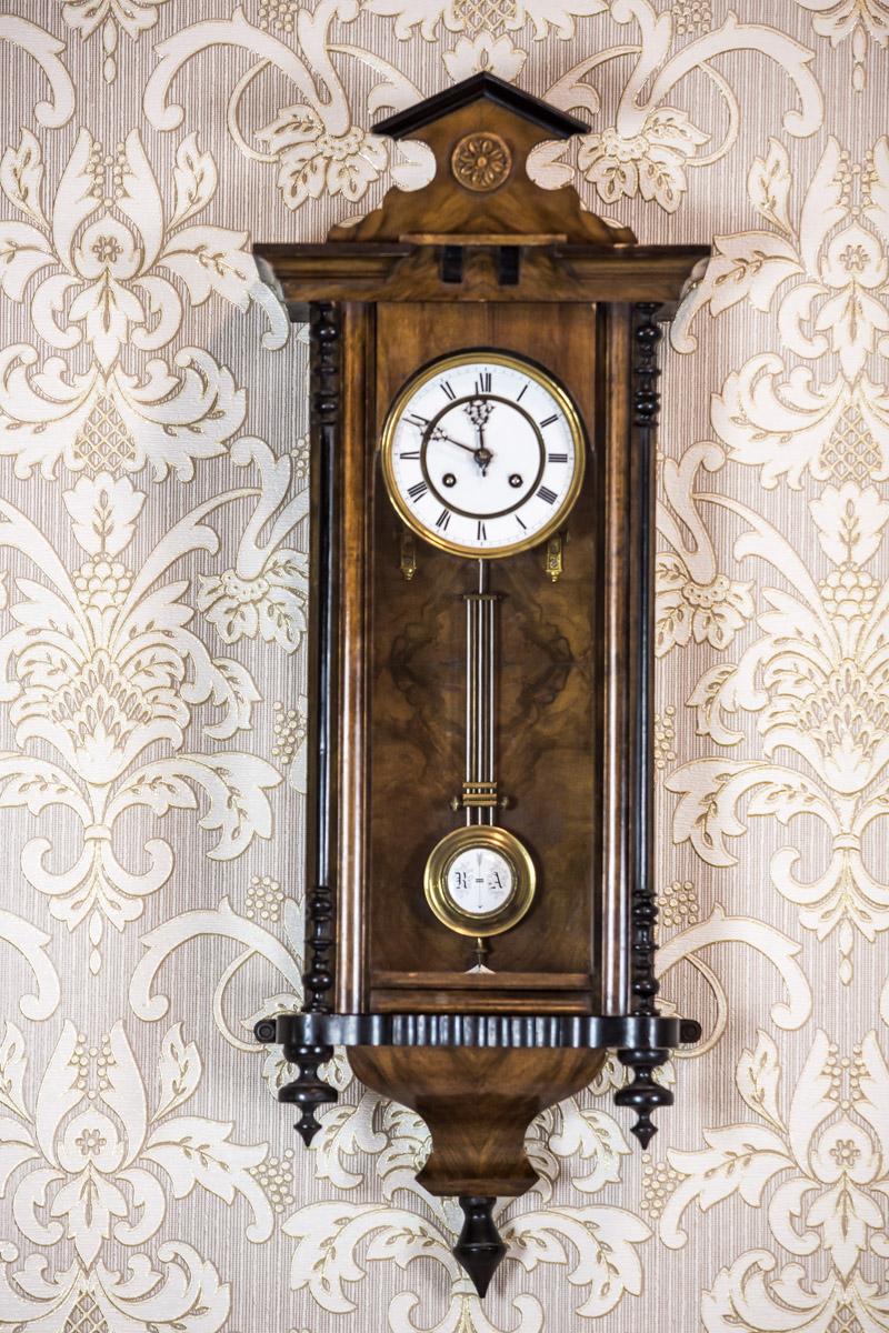 Wall Clock in an Eclectic Case, circa Late 19th Century In Good Condition In Opole, PL