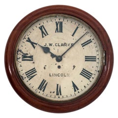 Antique Wall Clock J.W. Clarke from 1900s