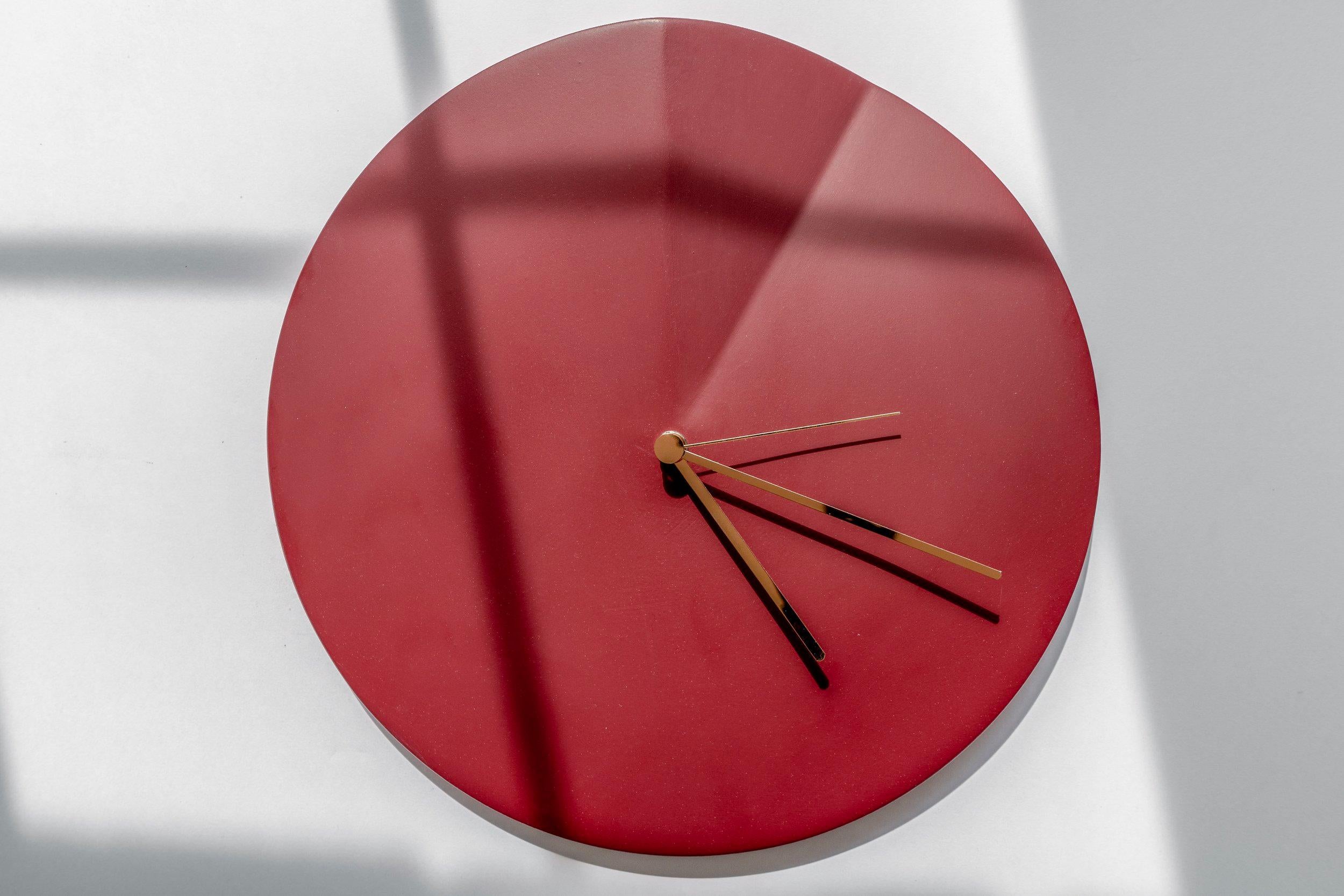 Organic Modern Wall Clock 'Oree' by Ocrùm 'Green Ceramic'
