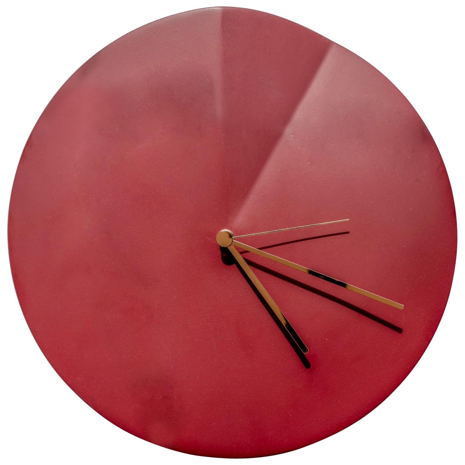 Wall Clock 'Oree' by Ocrùm 'Red Ceramic'