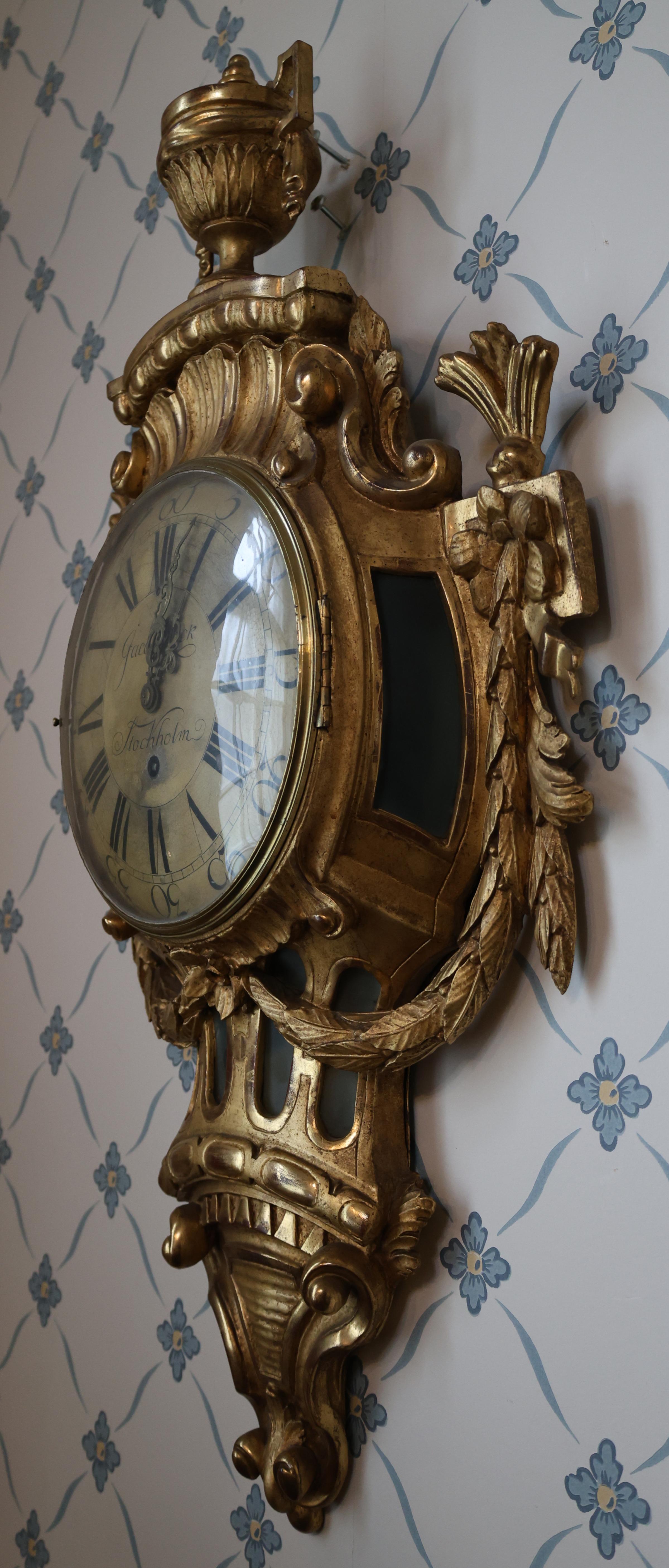 Wall Clock signed Jacob Kock In Good Condition For Sale In Ljungby, SE