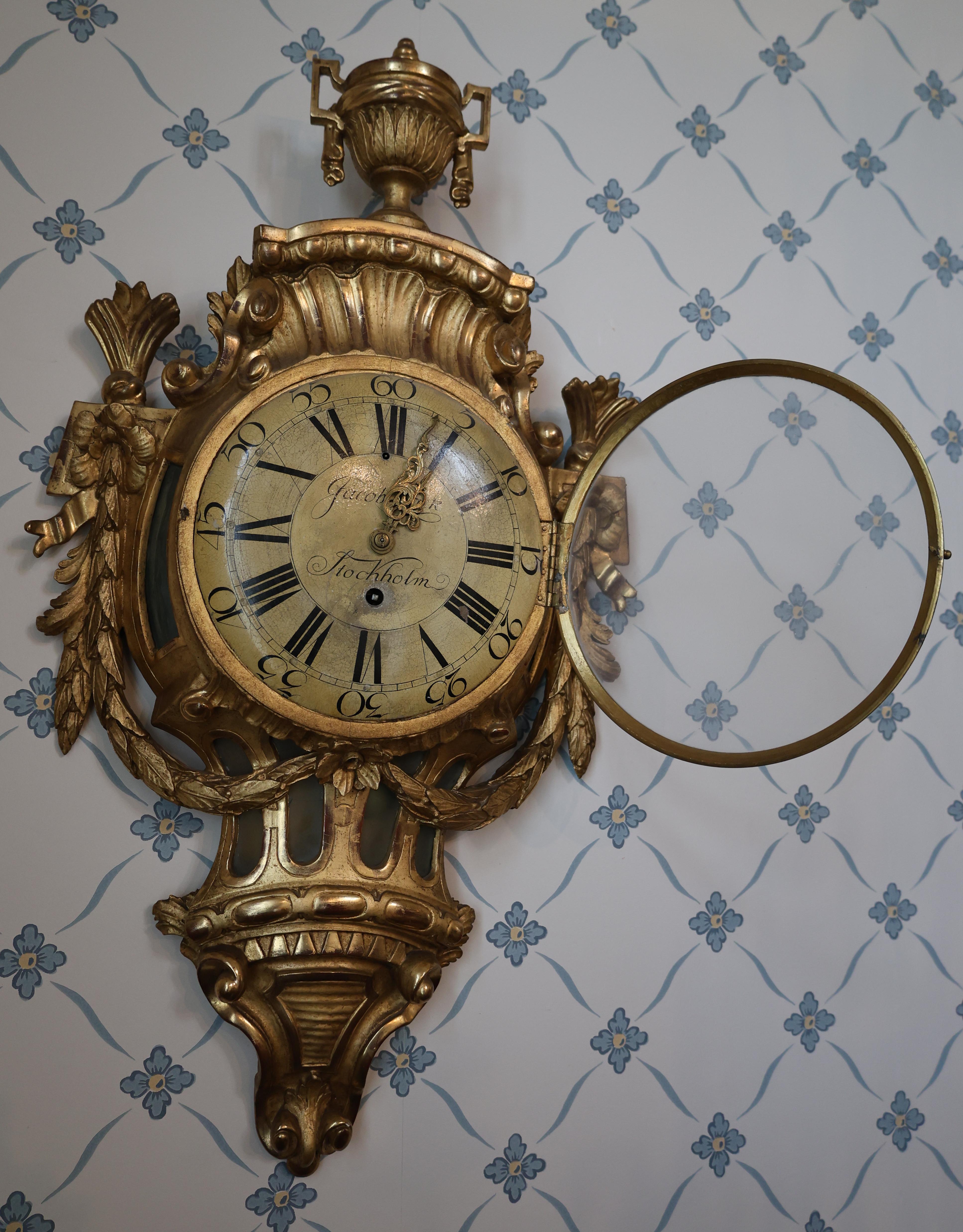 18th Century and Earlier Wall Clock signed Jacob Kock For Sale