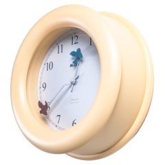 Used Wall Clock with 2 Birds by Michael Graves for Alessi, 1992, Italy 'Cream, Beige'