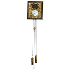Wall Clock with Bird and Floral Decoration