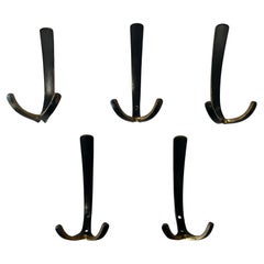Wall coat hooks by Herta Baller, Vienna Austria, Set of 5