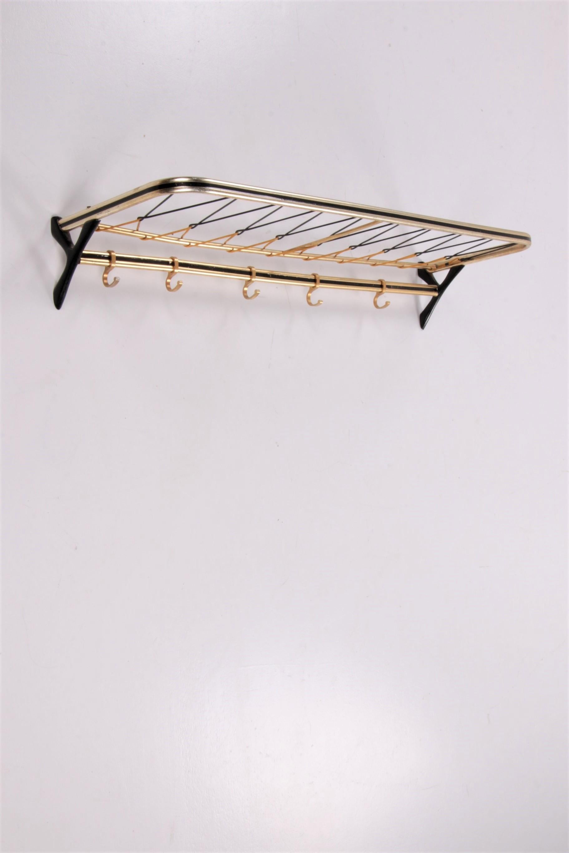 Wall Coat Rack Gold collour Hollywood Regency Style, 1960s For Sale 9