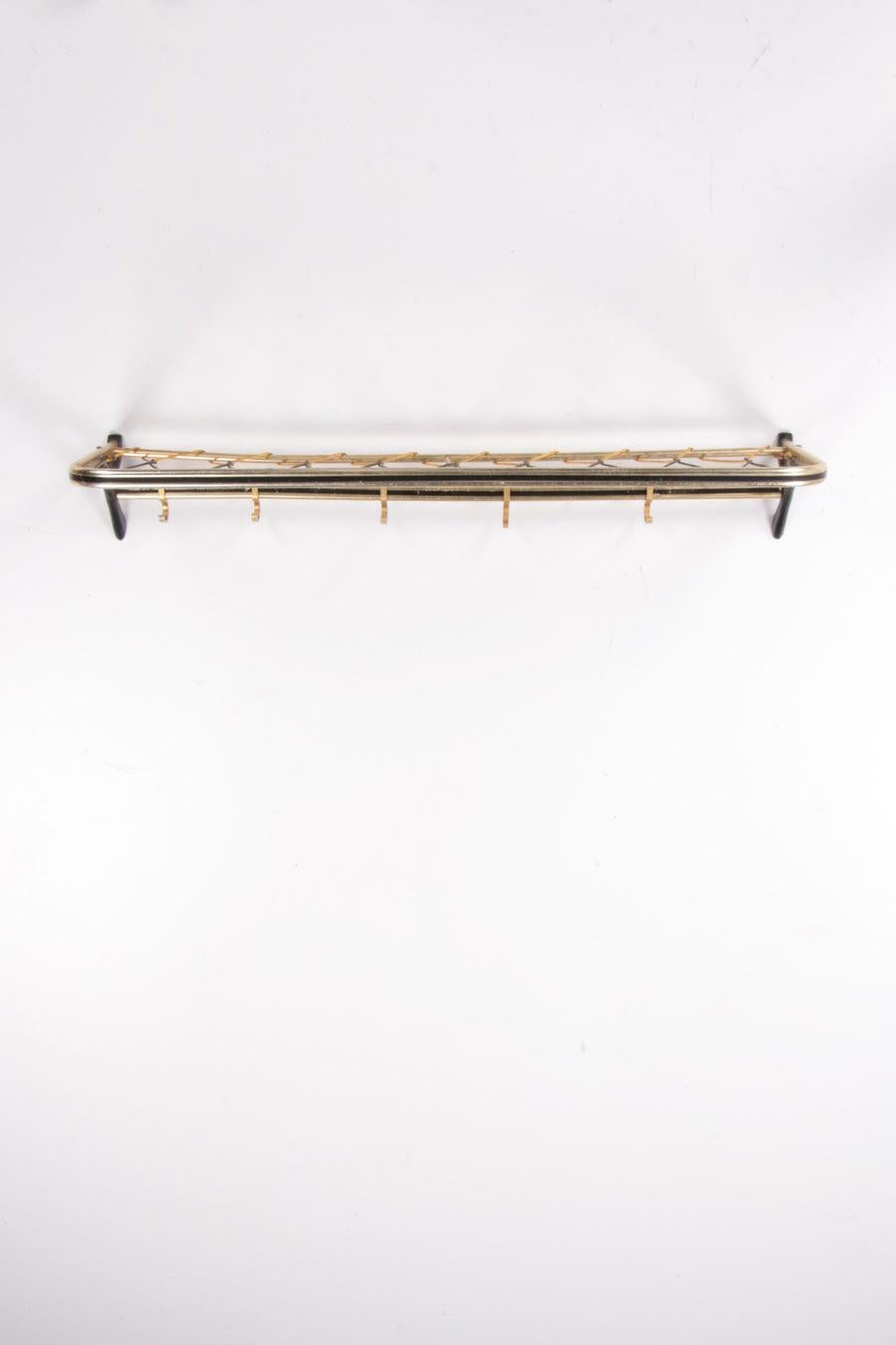 German Wall Coat Rack Gold collour Hollywood Regency Style, 1960s For Sale