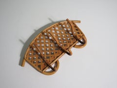 Wall coat rack in bamboo,  Mid Century, Italy 1960-1970