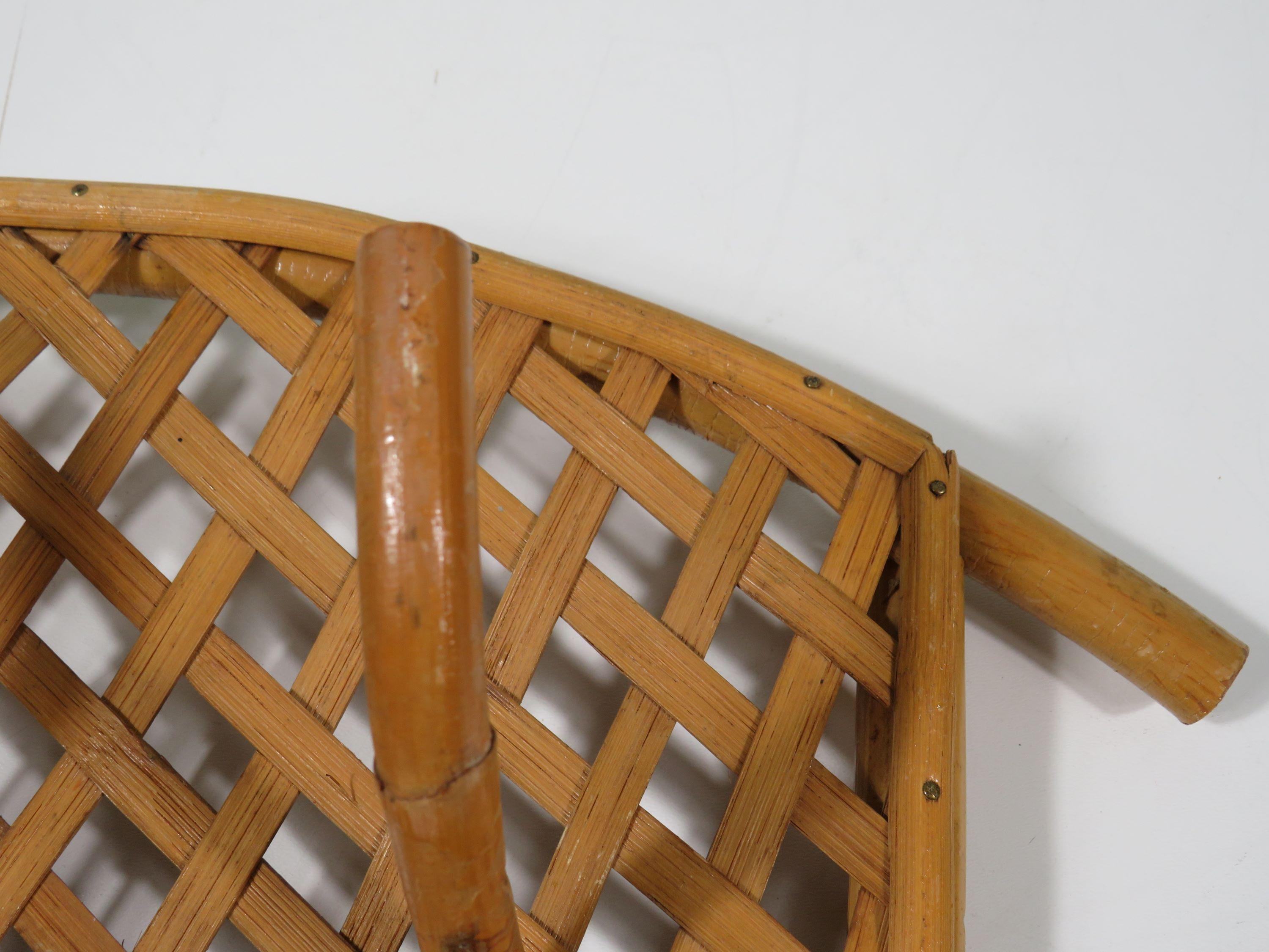 Bamboo Wall coat rack in bamboo,  Mid Century, Italy 1960-1970 For Sale
