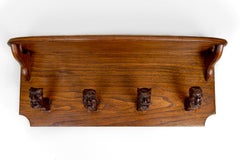 Wall Coat Rack, Sculpted Hooks on a Fantastic Theme: Witches & Demons, 1900's