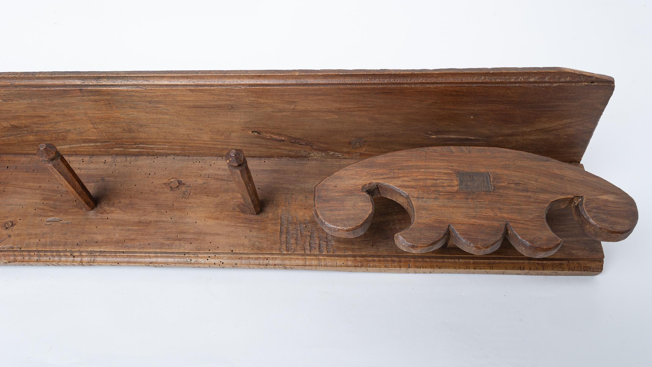 Wall Coat Wood Rack 3