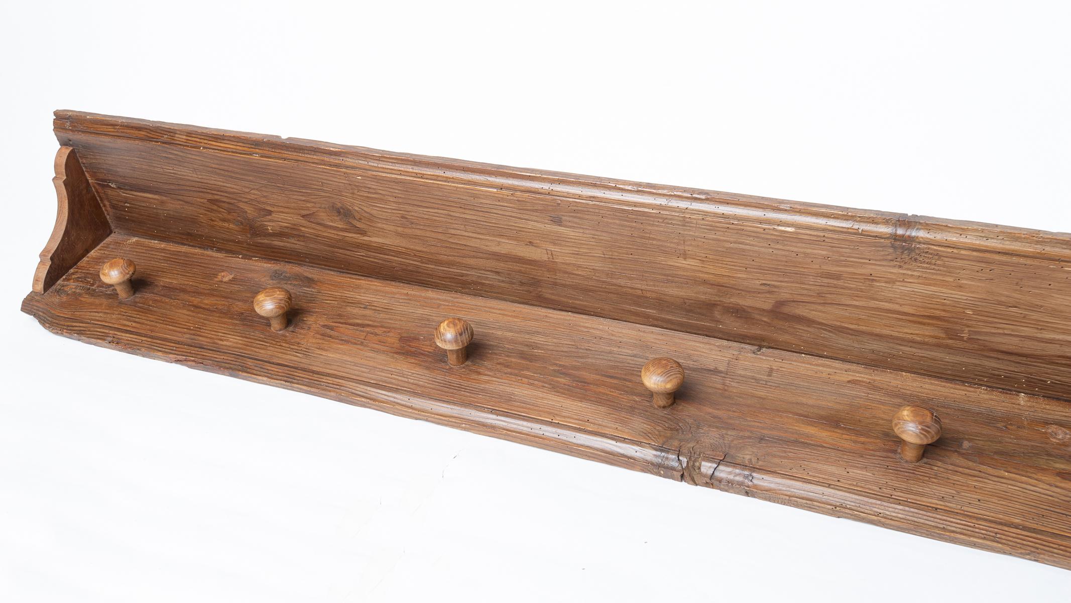 Italian Wall Coat Wood Rack for Clothes or Curtain For Sale