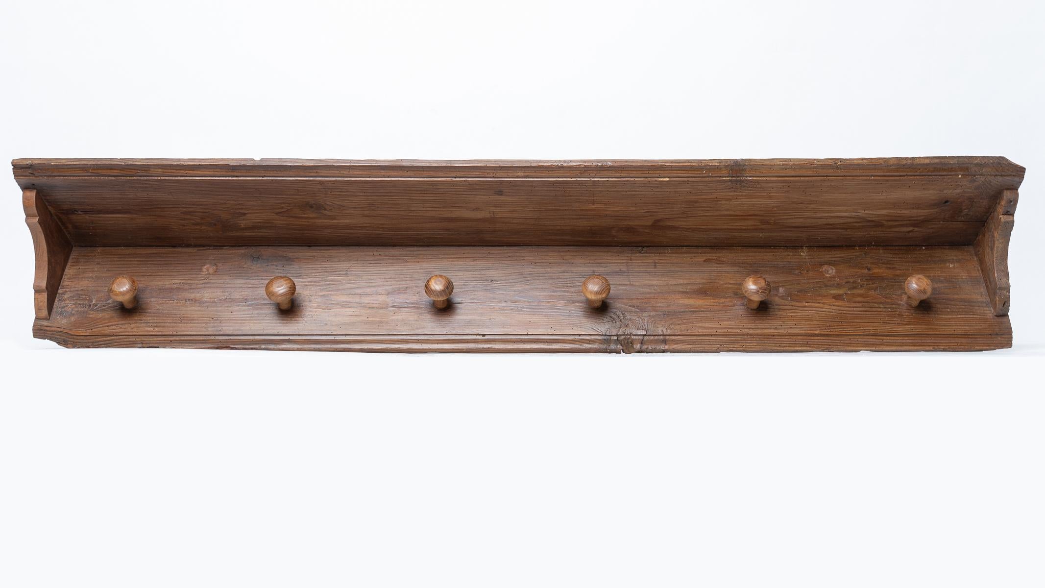 Wall Coat Wood Rack for Clothes or Curtain For Sale 1