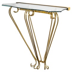 Consola de pared, Atribuida a Pier Luigi Colli, Italia, años 50