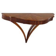 Wall Console Beech, Italy, 1950s