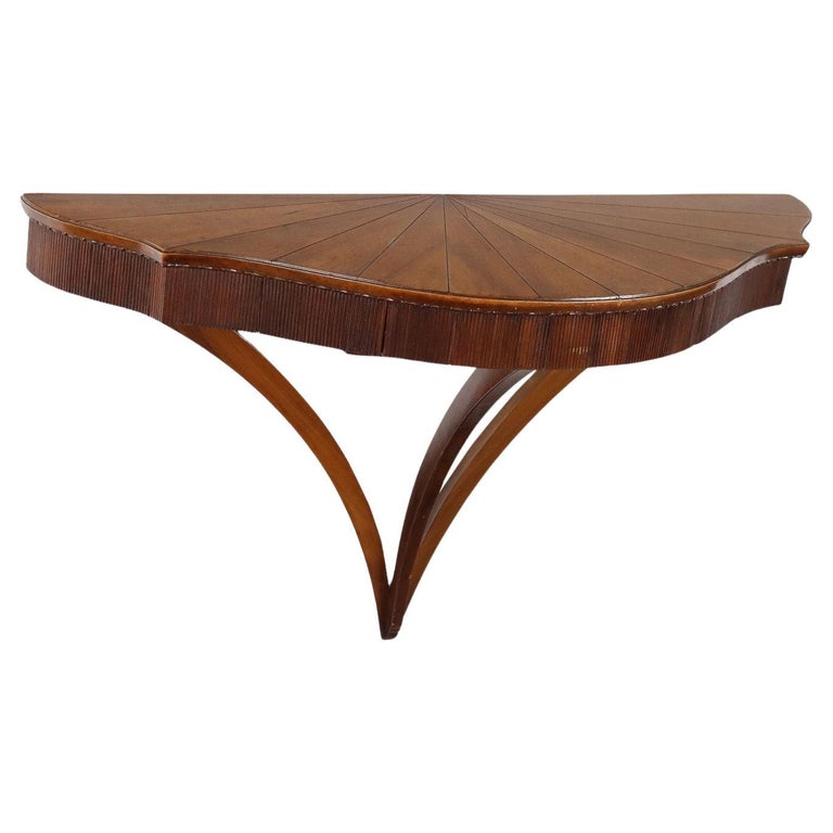 Wall Console Beech, Italy, 1950s at 1stDibs