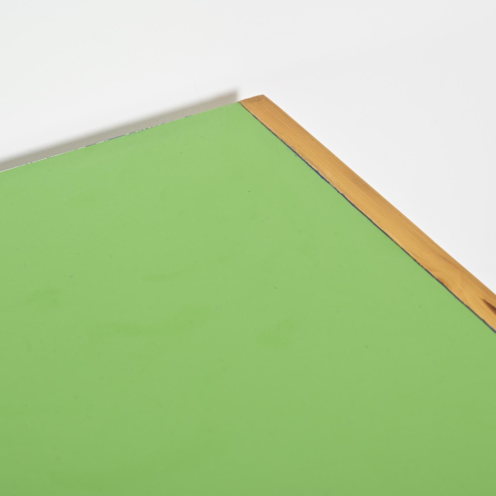 
Rare wall console with four drawers designed by Charlotte Perriand for the residence La Nova and Tournavelles Arc 1800.

Entirely in pine and green laminate on the top.

Provenance Les Arcs 1800, circa 1976.

Bibliography: Charlotte Perriand,