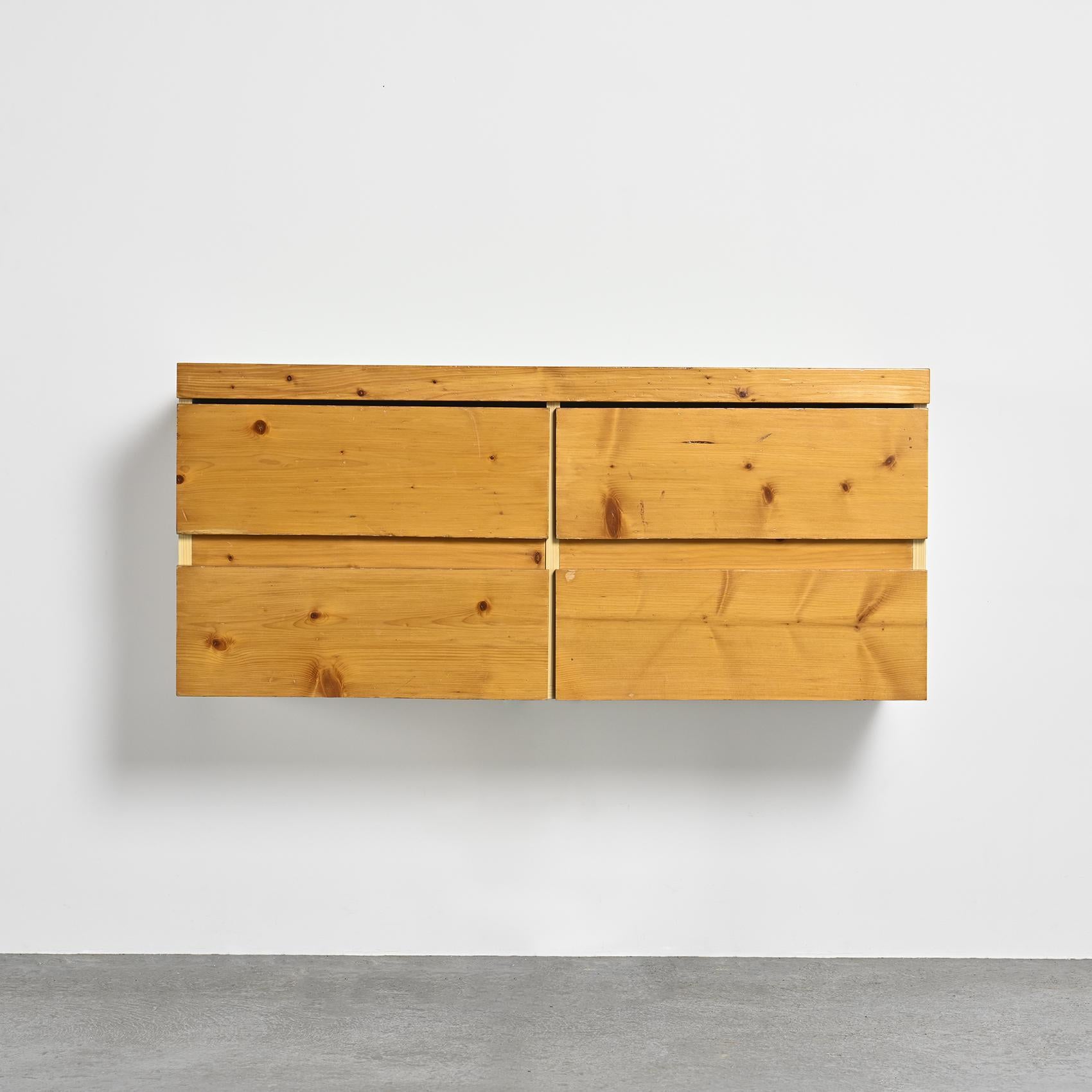 Wall console by Charlotte Perriand, Les Arcs circa 1976 In Good Condition In VILLEURBANNE, FR