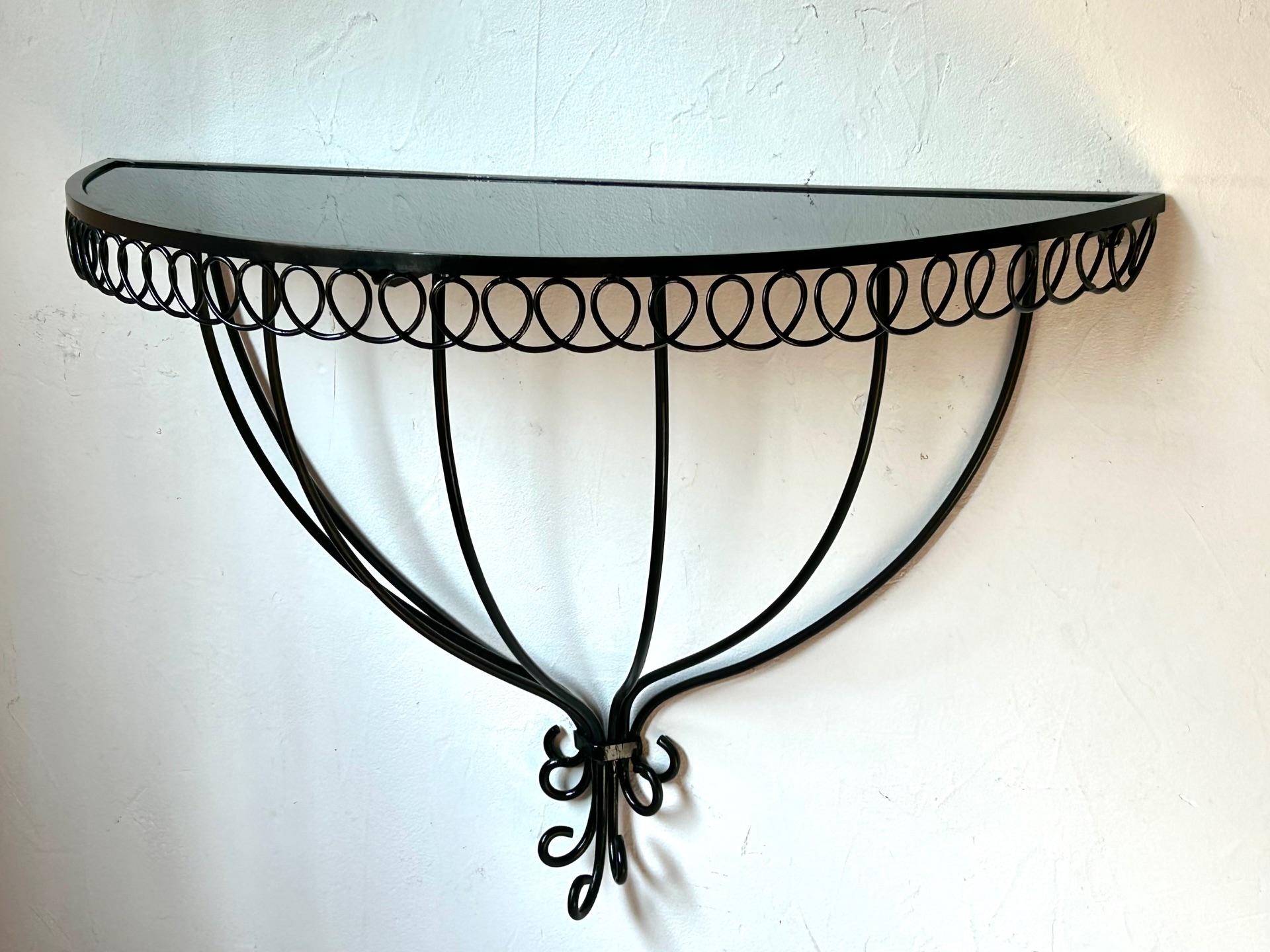 Metallo Console da parete di Mathieu Mategot modello Cap d'Ail circa 1950 in vendita