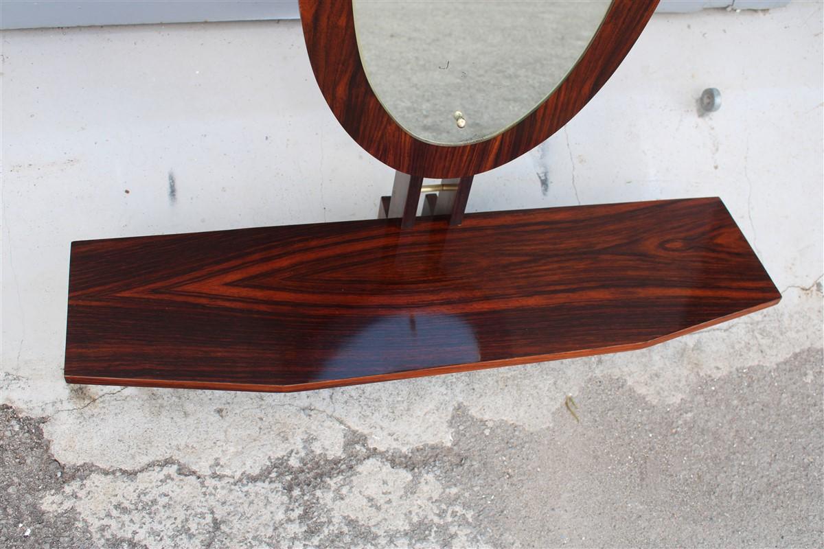 Mid-Century Modern Wall Console in Shaped Wood Italy 1950s Mid-Century Design