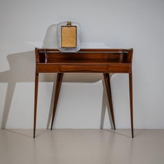Console murale avec étagère en verre, Italie, milieu du XXe siècle