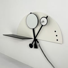 Wall Console with Mirror & Lamp by Giotto Stoppino for Acerbis, 1970s