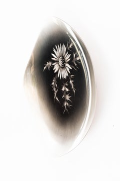 Décoration murale argentée et peinte par WMF Ikora Allemagne vers les années 1930