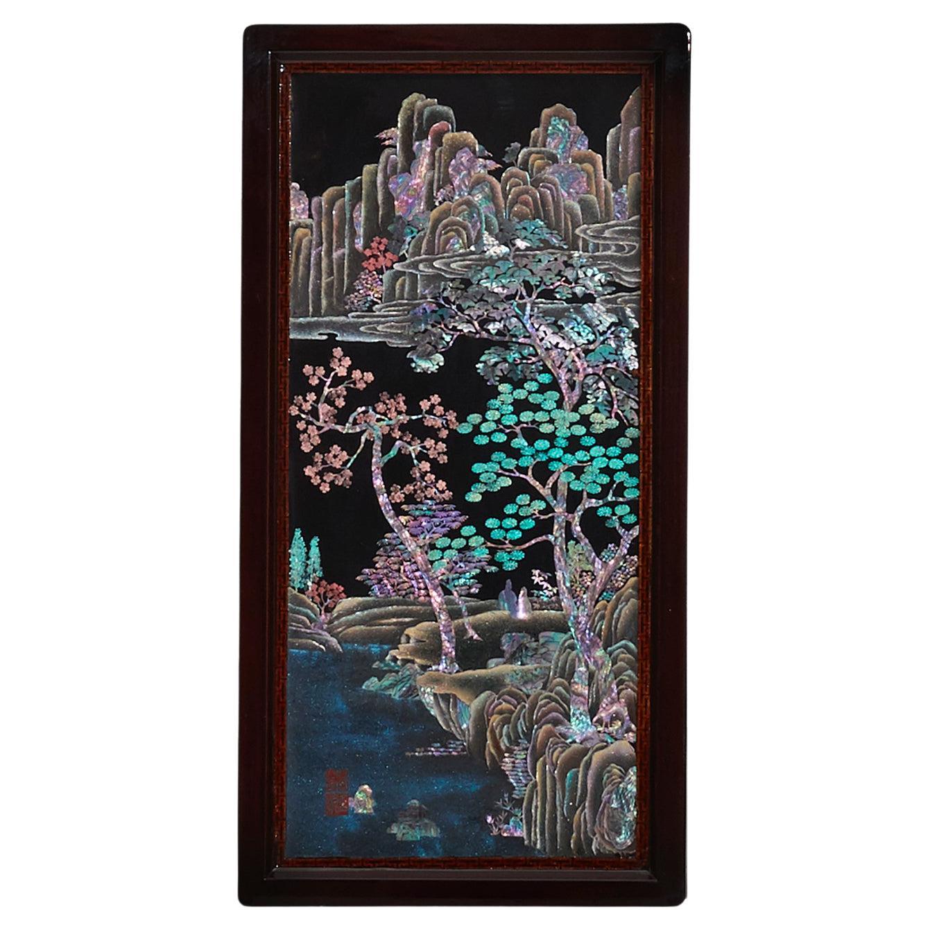 Wall Decor Handcrafted Landscape Painting on Wood Panel by Arijian