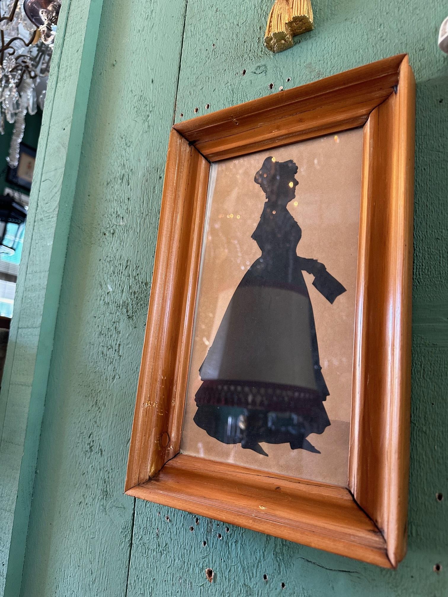 Decorazione da parete Coppia di sagome nere incorniciate Galleria antica di Los Angeles in vendita 11