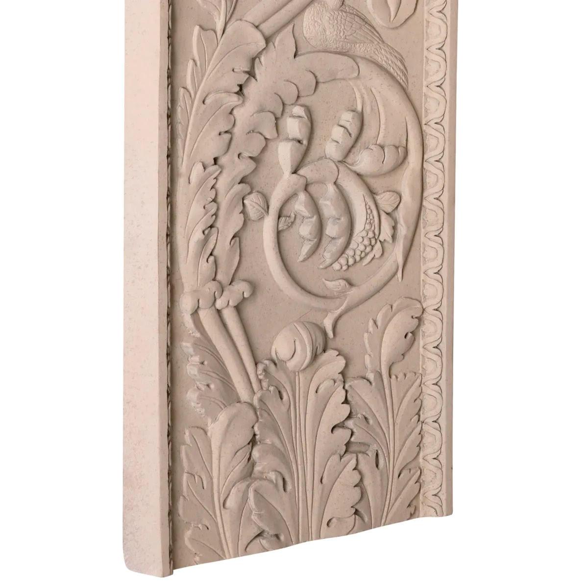 French Wall Decoration, Bas Relief, Antique Inspired Stone Pilaster. For Sale