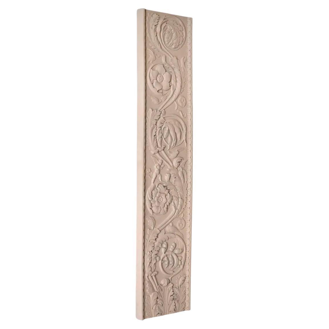 Wall Decoration, Bas Relief, Antique Inspired Stone Pilaster.