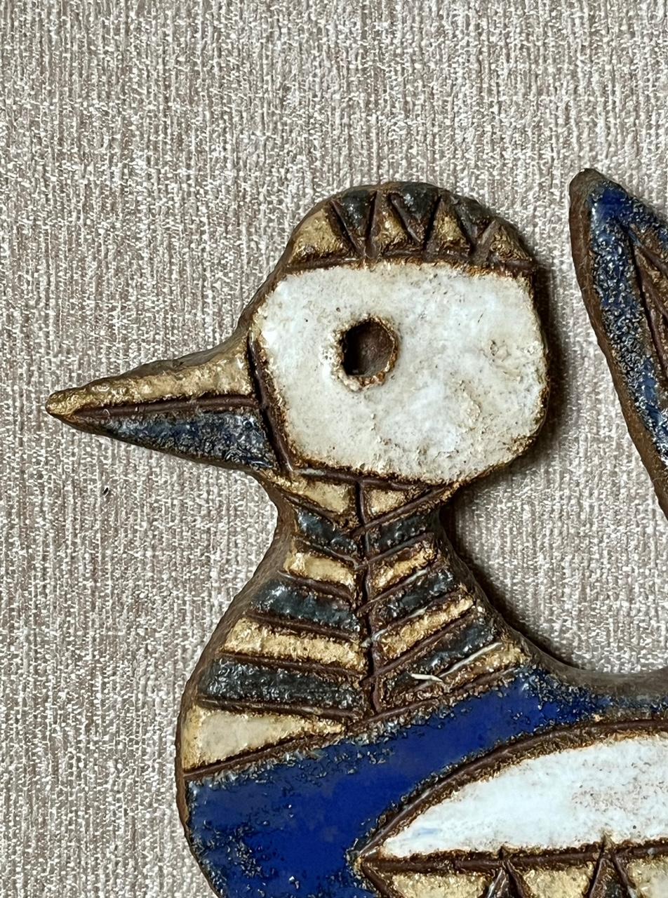 Wanddekoration aus Keramik: „Vogel“. Vallauris „Les Argonautes“ Vallauris. (Französisch) im Angebot