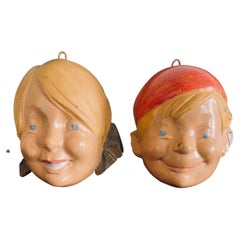 Wall Decoration for the Children's Room in the Form of Children's Masks
