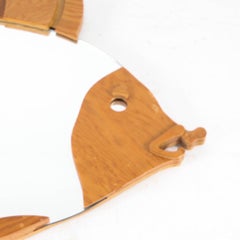 Wall « fish » wooden mirror by Pallucco