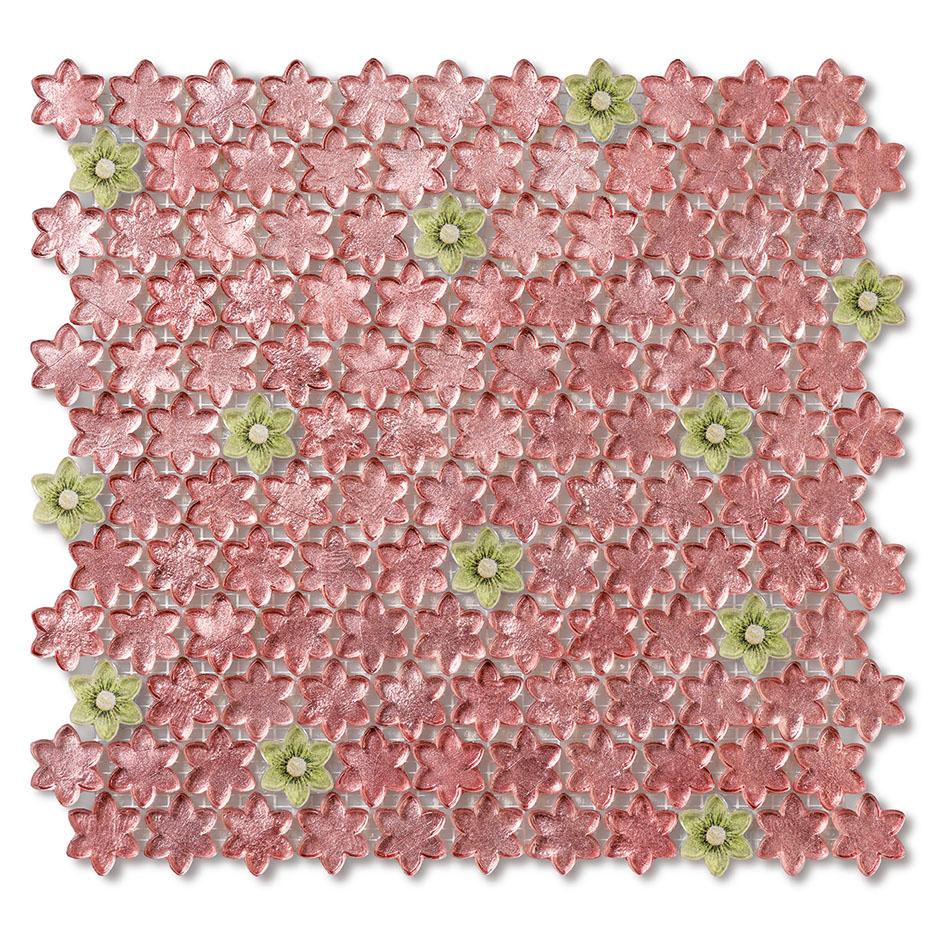 Moderno Mosaico di vetro a parete/pavimento Combinazione di colori personalizzabile in vendita