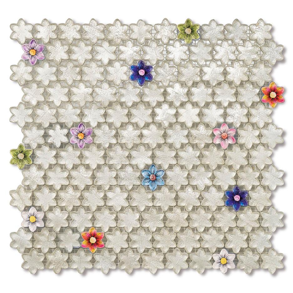 XXI secolo e contemporaneo Mosaico di vetro a parete/pavimento Combinazione di colori personalizzabile in vendita