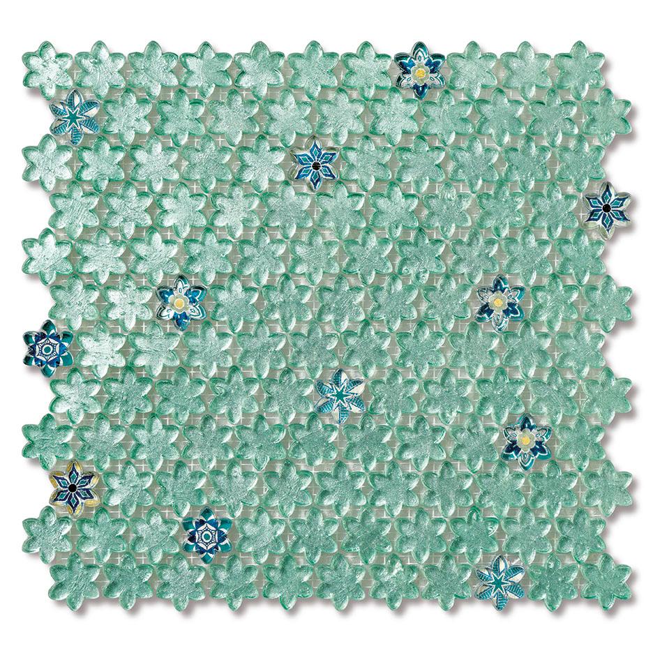 Vetro Mosaico di vetro a parete/pavimento Combinazione di colori personalizzabile in vendita