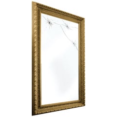 Wall Floor Mirror Full-Length Gold Classic Frame Rectangular Collectible Design