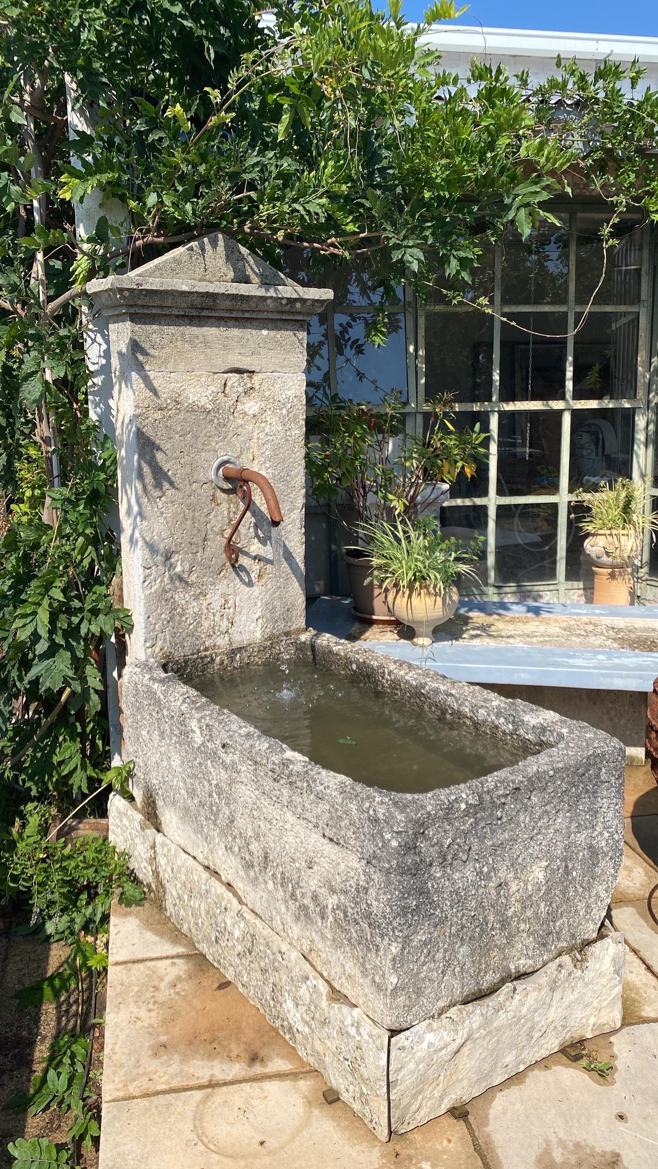 Spanish Wall fountain created from ancient  limestone elements For Sale