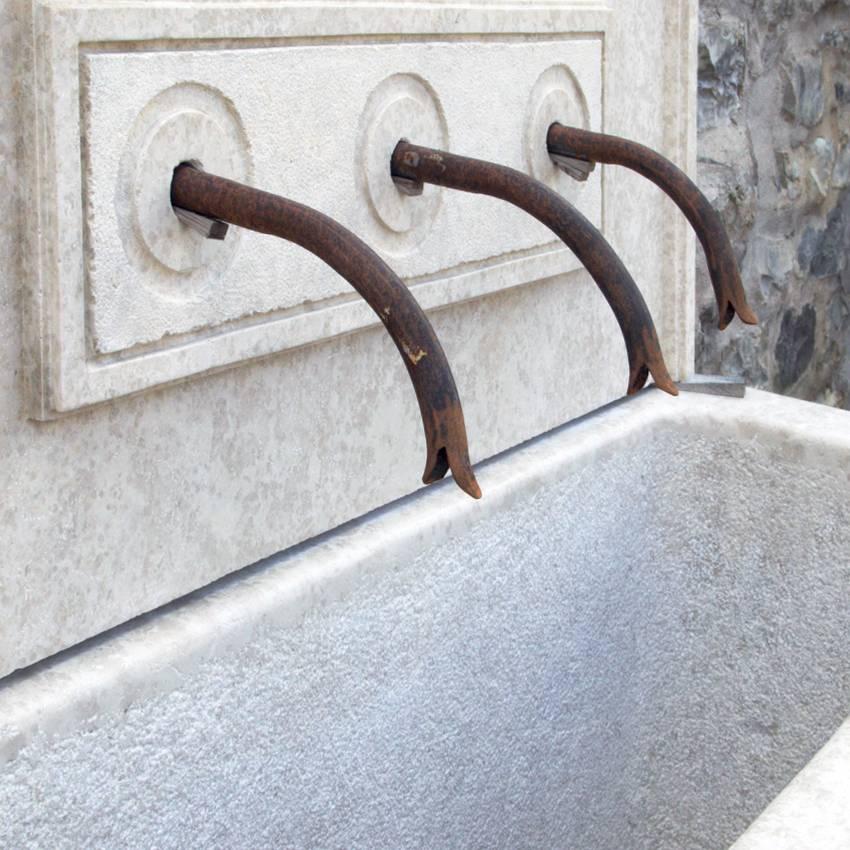 Neoclassical Wall Fountain in Giallo d'Istria from the 21st Century For Sale
