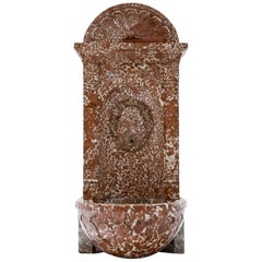 Antique Wall Fountain out of Adnet Marble, 19th Century