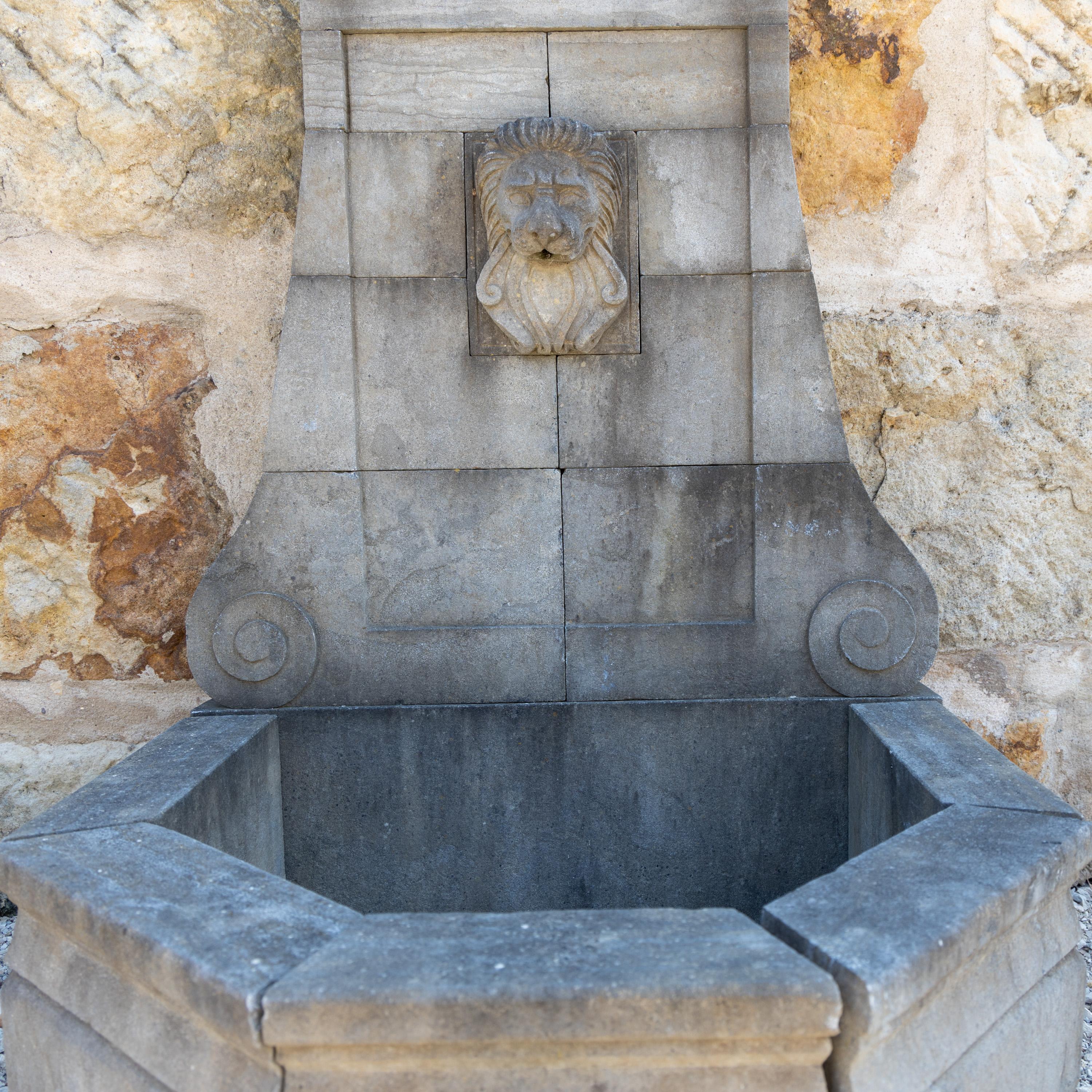 Contemporary Wall Fountain with Lion Head, 21st Century