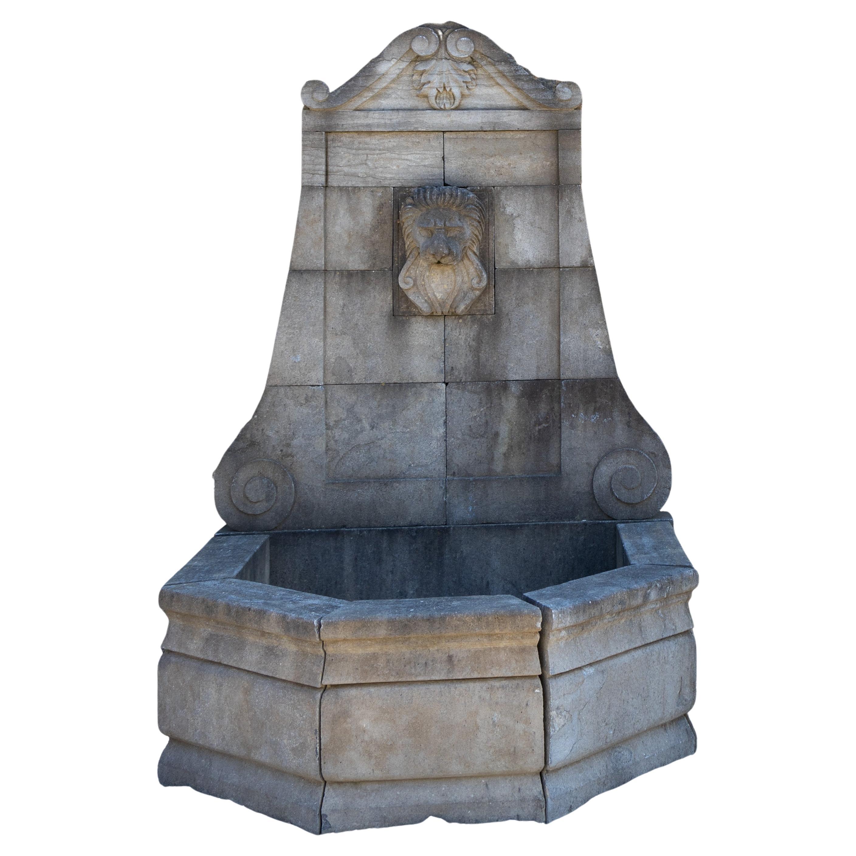 Wall Fountain with Lion Head, 21st Century