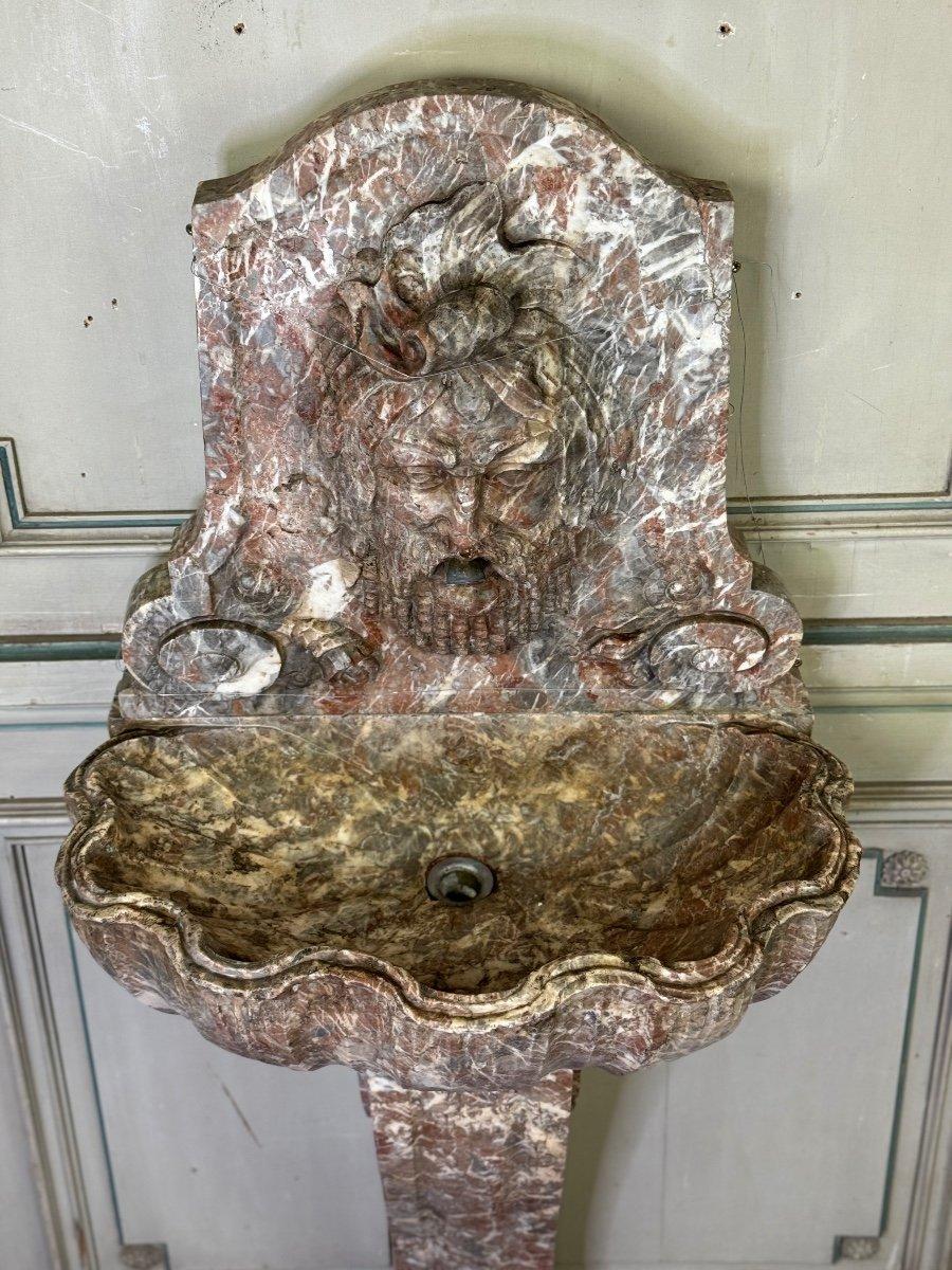 Wall Fountain With Mask, Rance Marble, 19th Century For Sale 5