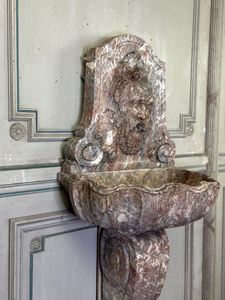 Wall Fountain With Mask, Rance Marble, 19th Century For Sale 6