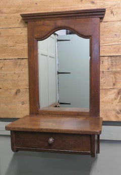 Wall Hanging Arts and Crafts Chestnut Cloakroom Mirror